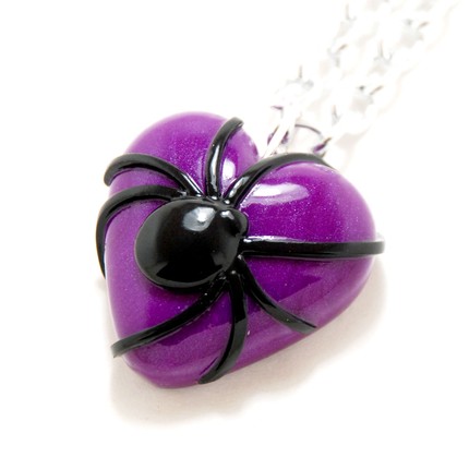 Halsband Spider Love Purple